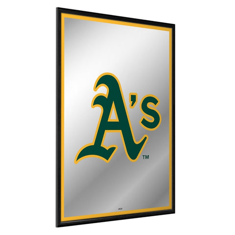 Oakland Athletics: Vertical Framed Mirrored Wall Sign - The Fan-Brand