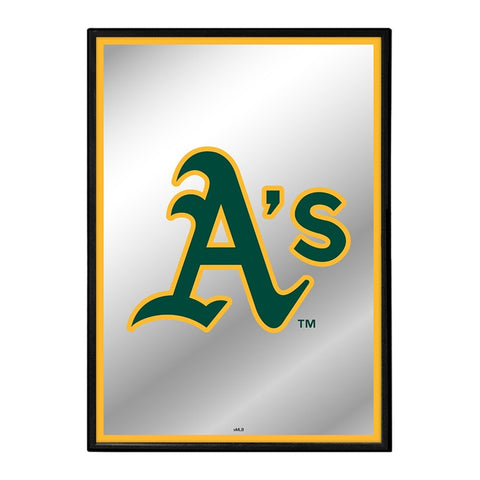 Oakland Athletics: Vertical Framed Mirrored Wall Sign - The Fan-Brand