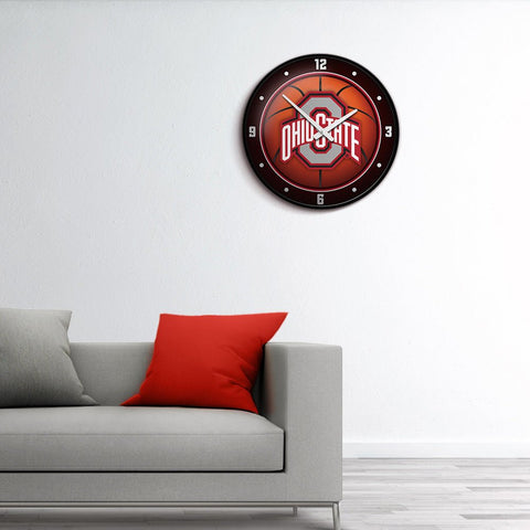 Ohio State Buckeyes: Basketball - Modern Disc Wall Clock - The Fan-Brand