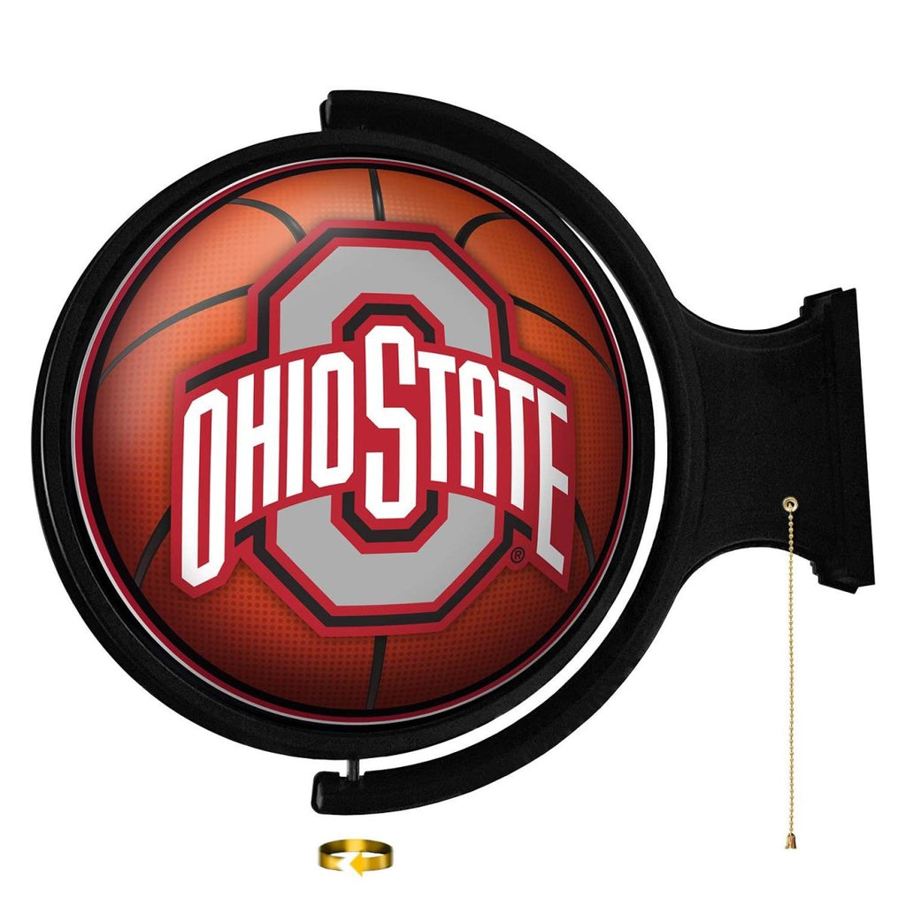 Ohio State Buckeyes: Basketball - Original Round Rotating Lighted Wall Sign - The Fan-Brand