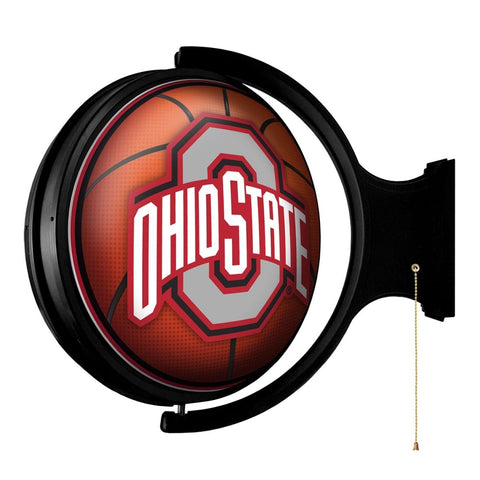 Ohio State Buckeyes: Basketball - Original Round Rotating Lighted Wall Sign - The Fan-Brand