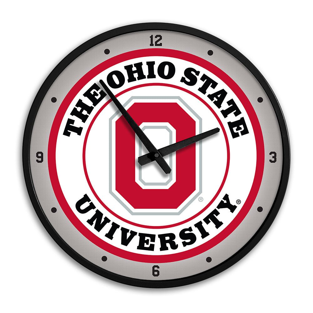 Ohio State Buckeyes: Block O - Modern Disc Wall Clock - The Fan-Brand