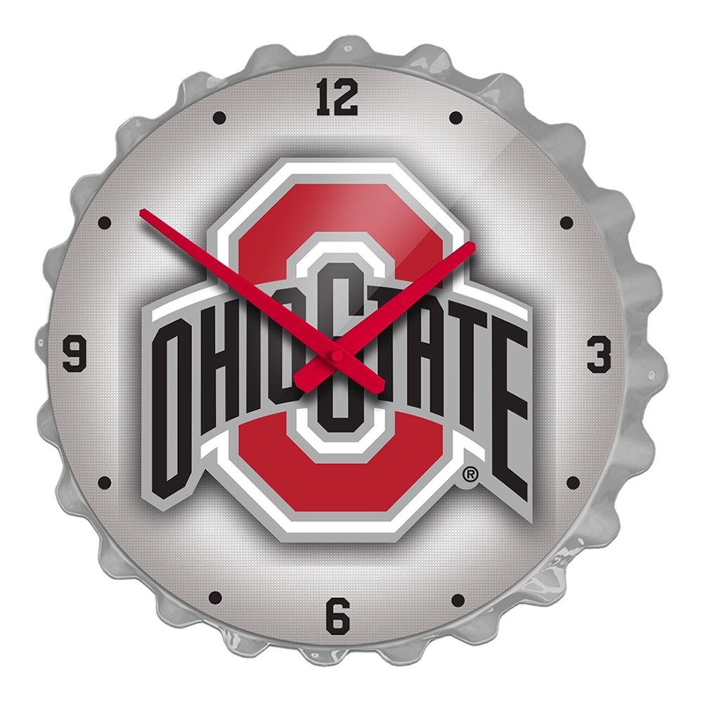 Ohio State Buckeyes: Bottle Cap Wall Clock - The Fan-Brand
