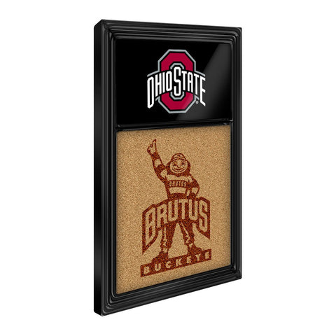 Ohio State Buckeyes: Dual Logo - Cork Note Board - The Fan-Brand