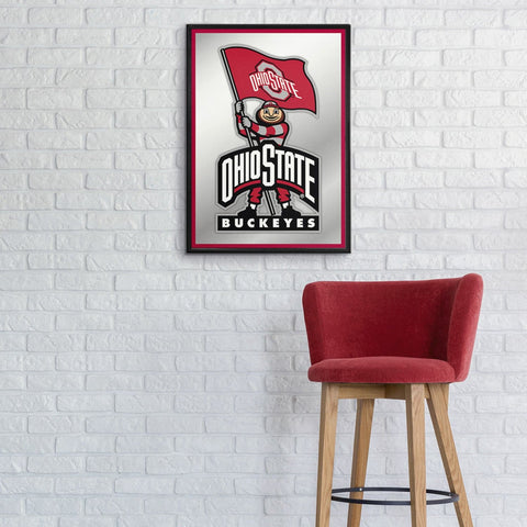 Ohio State Buckeyes: Mascot - Framed Mirrored Wall Sign - The Fan-Brand