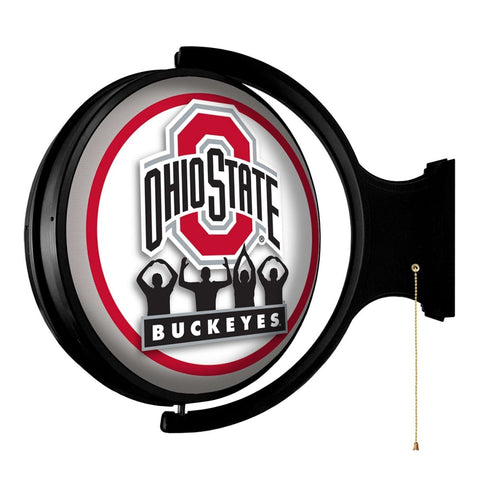 Ohio State Buckeyes: O-H-I-O - Original Round Rotating Lighted Wall Sign - The Fan-Brand