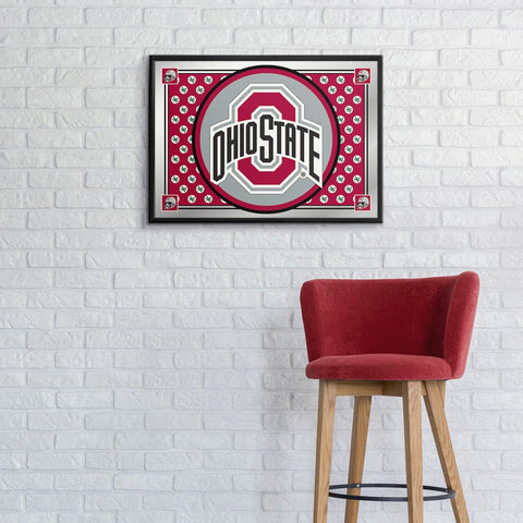 Ohio State Buckeyes: Team Spirit - Framed Mirrored Wall Sign - The Fan-Brand