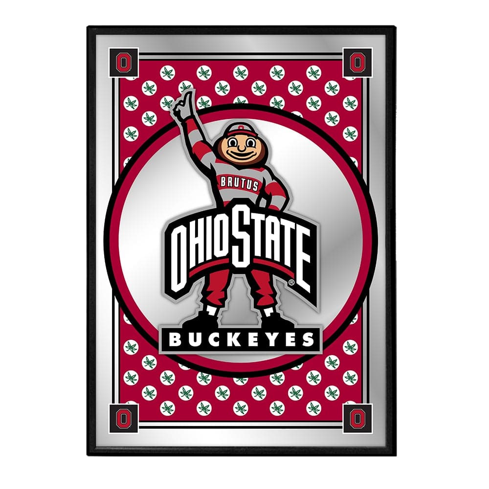 Ohio State Buckeyes: Team Spirit, Mascot - Framed Mirrored Wall Sign - The Fan-Brand