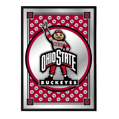 Ohio State Buckeyes: Team Spirit, Mascot - Framed Mirrored Wall Sign - The Fan-Brand