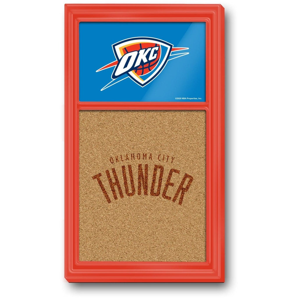 Oklahoma City Thunder: Dual Logo - Cork Note Board - The Fan-Brand