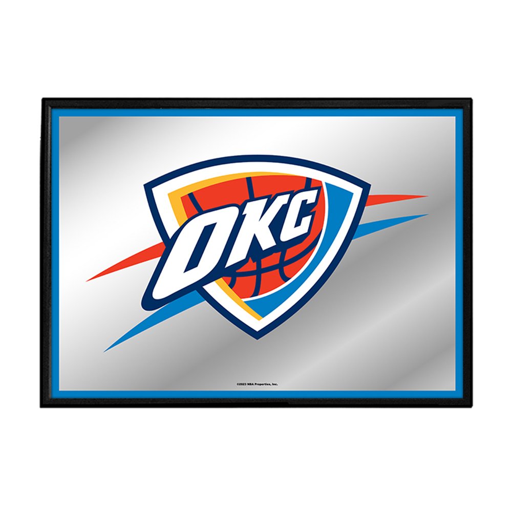 Oklahoma City Thunder: Framed Mirrored Wall Sign - The Fan-Brand