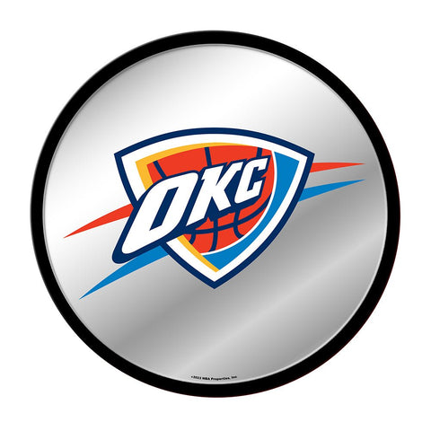 Oklahoma City Thunder: Modern Disc Mirrored Wall Sign - The Fan-Brand
