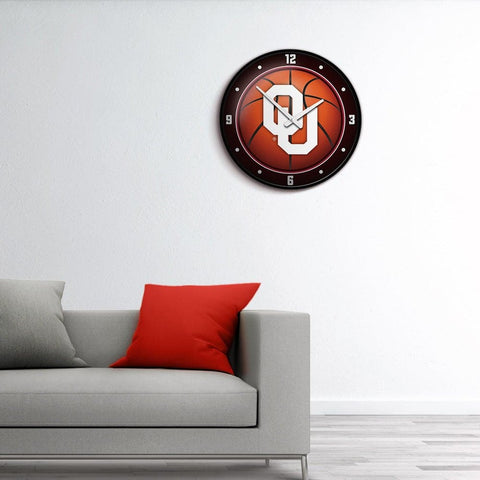 Oklahoma Sooners: Basketball - Modern Disc Wall Clock - The Fan-Brand