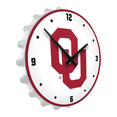 Oklahoma Sooners: Bottle Cap Lighted Wall Clock - The Fan-Brand