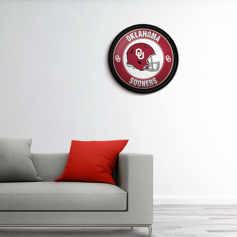 Oklahoma Sooners: Helmet - Modern Disc Wall Sign - The Fan-Brand
