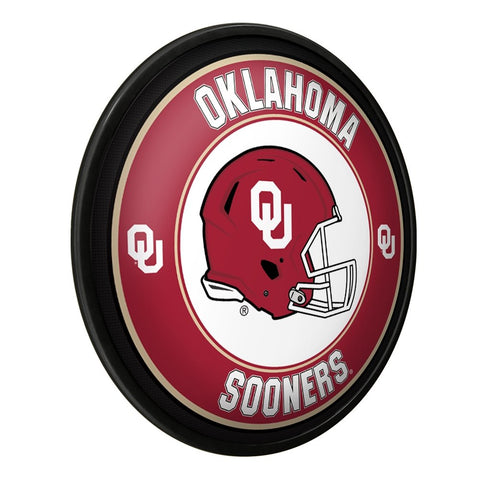 Oklahoma Sooners: Helmet - Modern Disc Wall Sign - The Fan-Brand