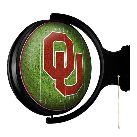 Oklahoma Sooners: On the 50 - Rotating Lighted Wall Sign - The Fan-Brand