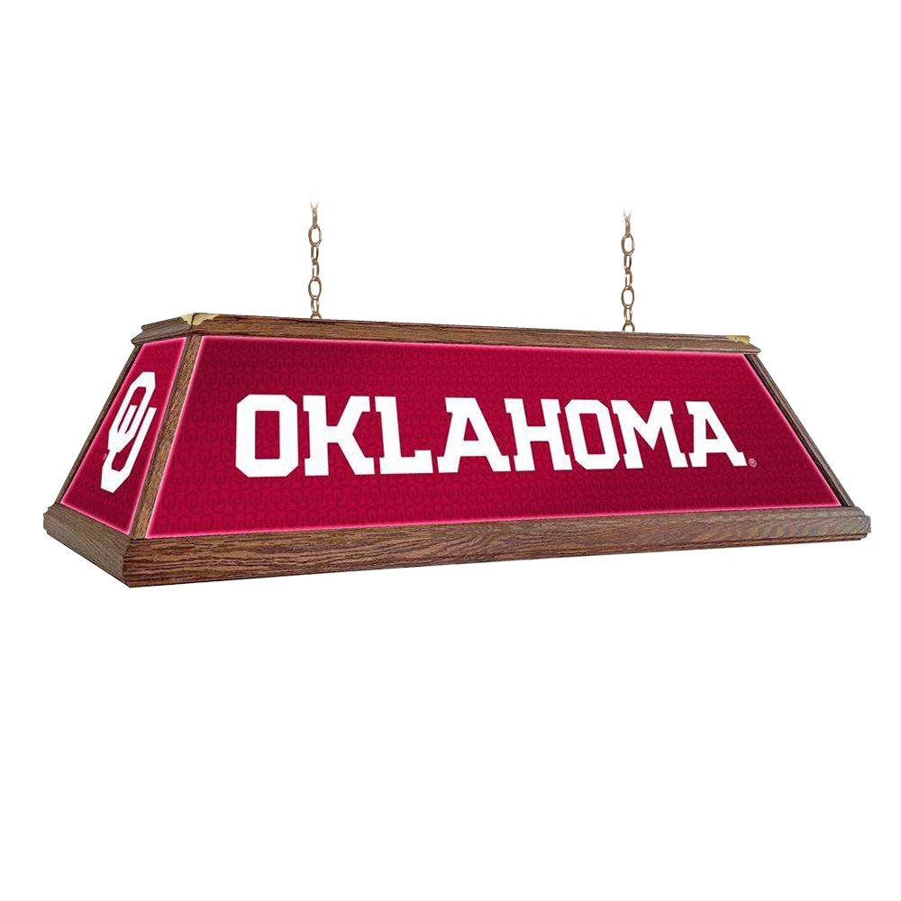 Oklahoma Sooners: Premium Wood Pool Table Light - The Fan-Brand