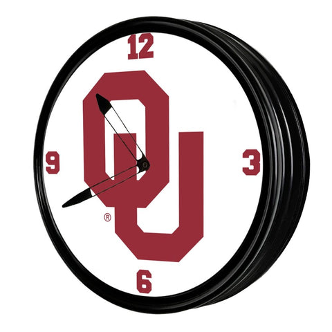 Oklahoma Sooners: Retro Lighted Wall Clock - The Fan-Brand