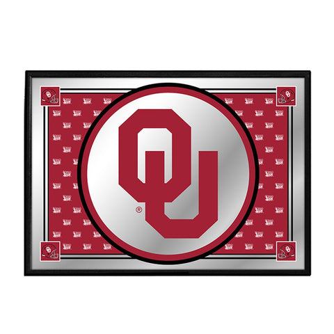 Oklahoma Sooners: Team Spirit - Framed Mirrored Wall Sign - The Fan-Brand