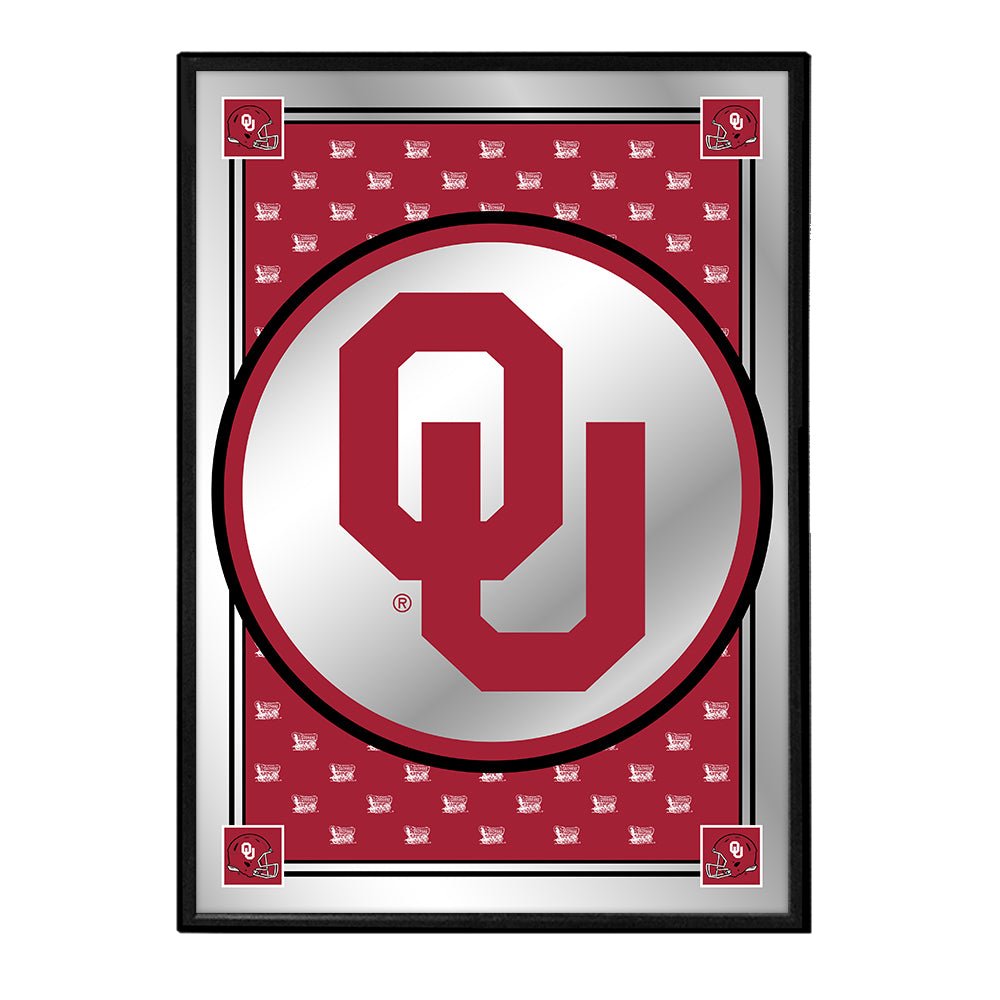 Oklahoma Sooners: Team Spirit, OU- Framed Mirrored Wall Sign - The Fan-Brand