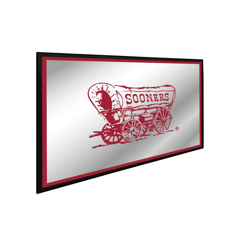 Oklahoma Sooners: Wagon - Framed Mirrored Wall Sign - The Fan-Brand