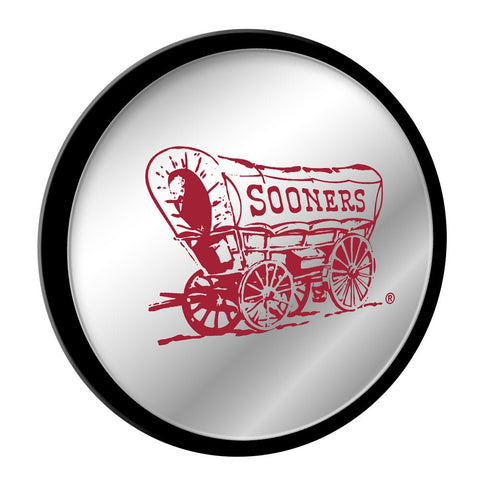 Oklahoma Sooners: Wagon - Modern Disc Mirrored Wall Sign - The Fan-Brand