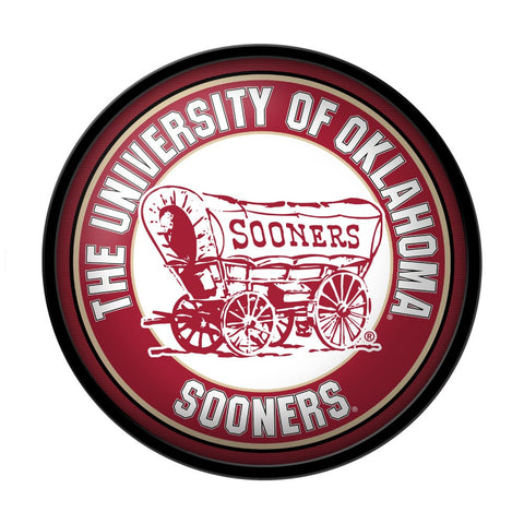 Oklahoma Sooners: Wagon - Modern Disc Wall Sign - The Fan-Brand