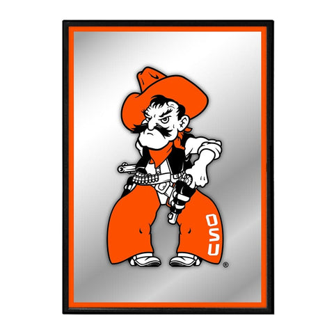 Oklahoma State Cowboys: Mascot - Framed Mirrored Wall Sign - The Fan-Brand