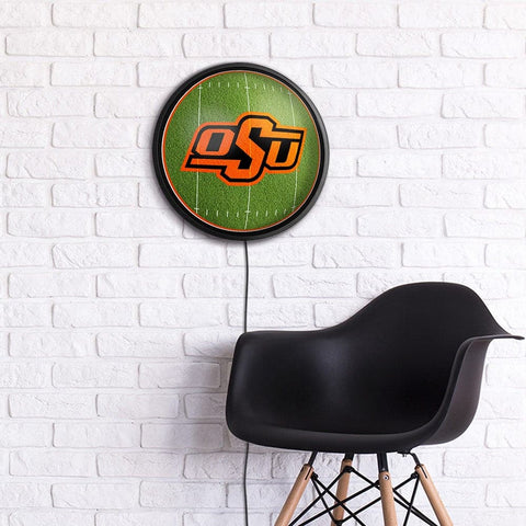 Oklahoma State Cowboys: On the 50 - Slimline Lighted Wall Sign - The Fan-Brand