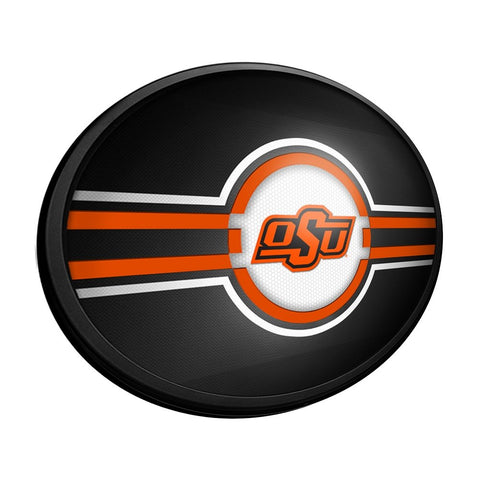 Oklahoma State Cowboys: Oval Slimline Lighted Wall Sign - The Fan-Brand