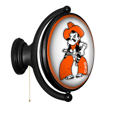 Oklahoma State Cowboys: Pete - Original Oval Rotating Lighted Wall Sign - The Fan-Brand