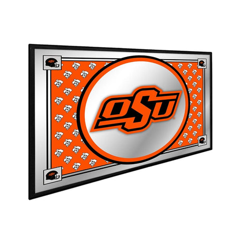 Oklahoma State Cowboys: Team Spirit - Framed Mirrored Wall Sign - The Fan-Brand