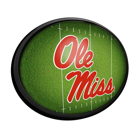 Ole Miss Rebels: On the 50 - Oval Slimline Lighted Wall Sign - The Fan-Brand