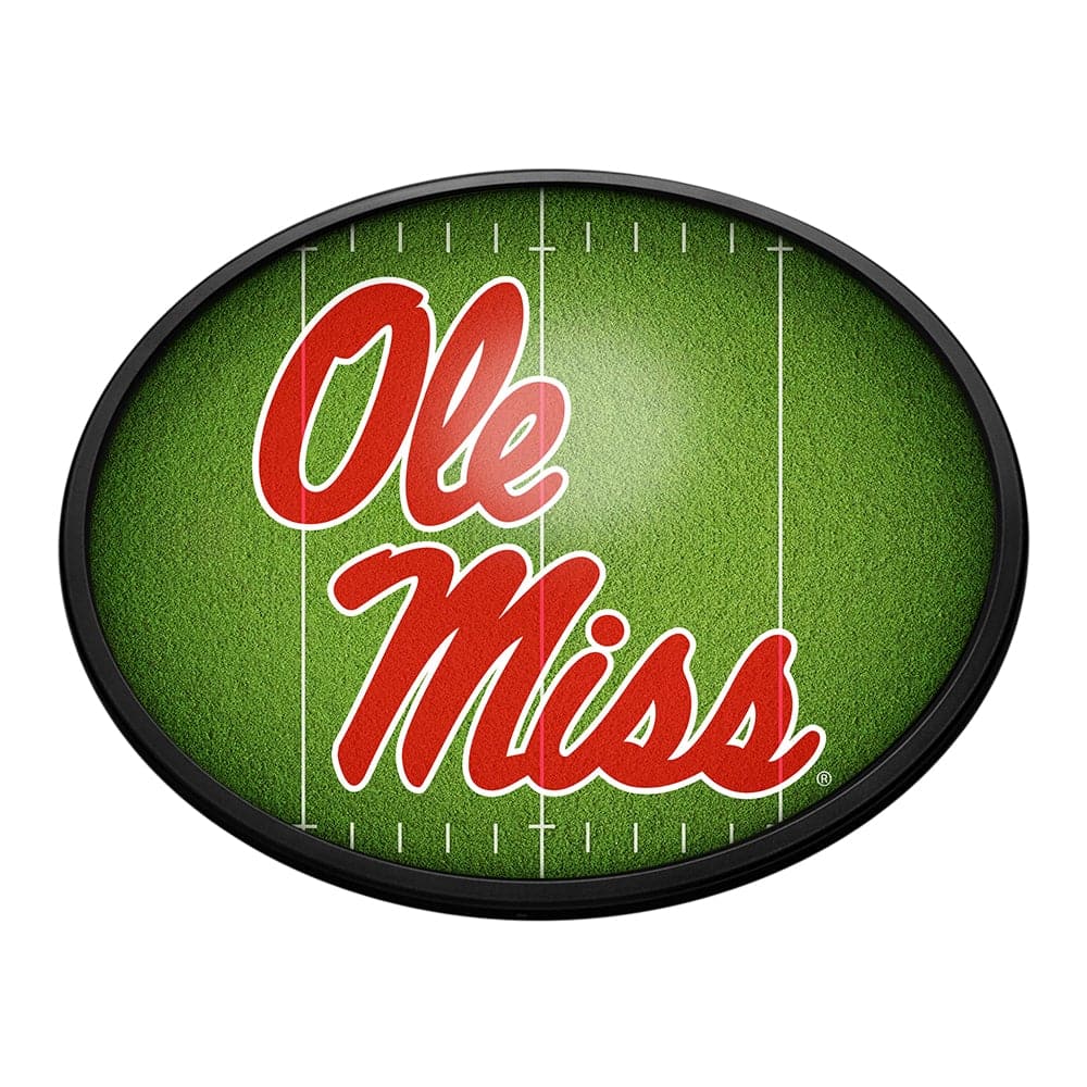 Ole Miss Rebels: On the 50 - Oval Slimline Lighted Wall Sign - The Fan-Brand