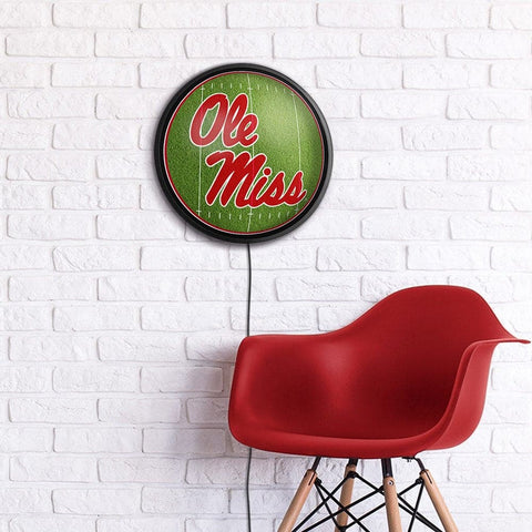 Ole Miss Rebels: On the 50 - Slimline Lighted Wall Sign - The Fan-Brand