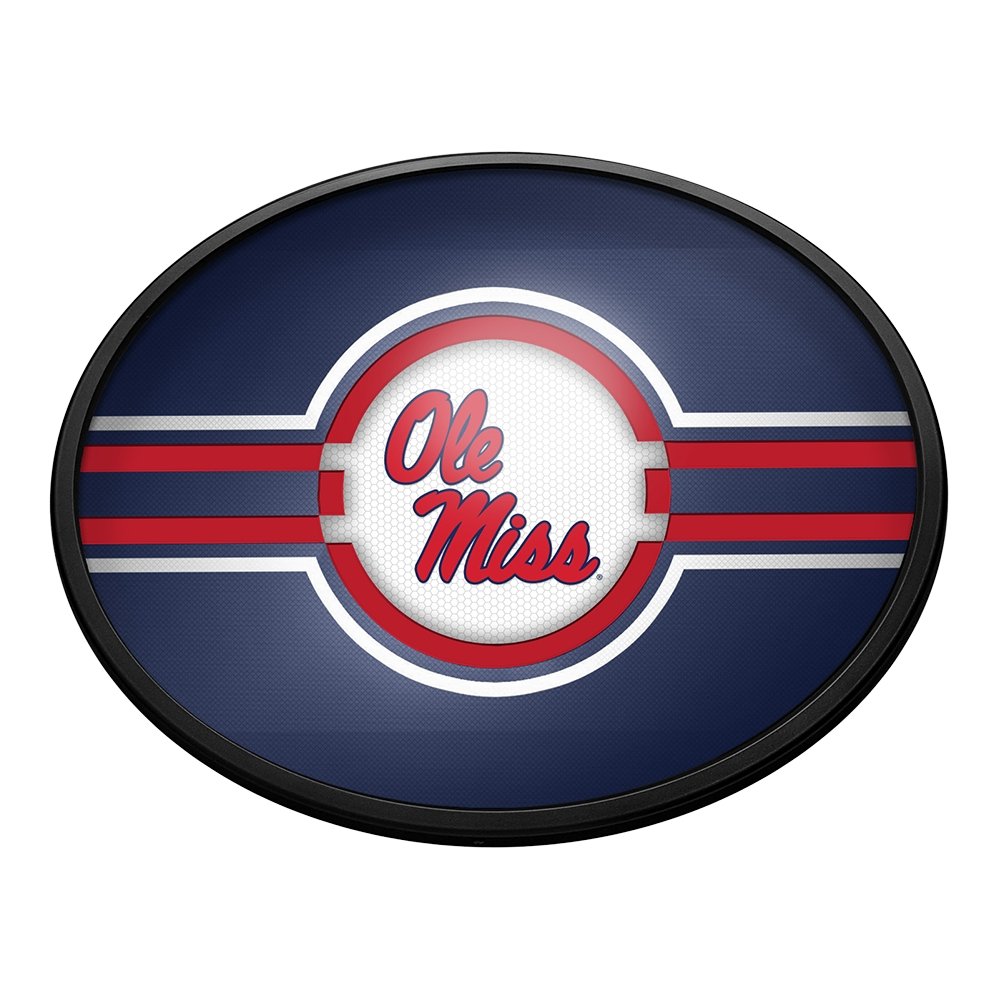 Ole Miss Rebels: Oval Slimline Lighted Wall Sign - The Fan-Brand