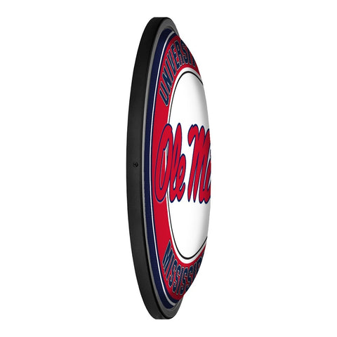 Ole Miss Rebels: Round Slimline Lighted Wall Sign - The Fan-Brand