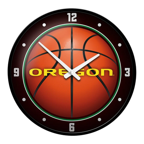 Oregon Ducks: Basketball - Modern Disc Wall Clock - The Fan-Brand