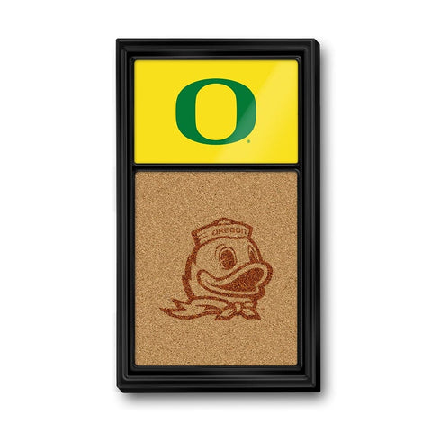 Oregon Ducks: Dual Logo - Cork Note Board - The Fan-Brand
