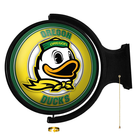 Oregon Ducks: Mascot - Original Round Rotating Lighted Wall Sign - The Fan-Brand