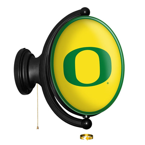 Oregon Ducks: Original Oval Rotating Lighted Wall Sign - The Fan-Brand