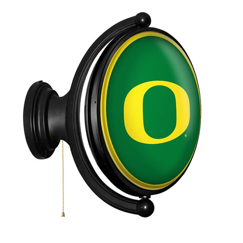 Oregon Ducks: Original Oval Rotating Lighted Wall Sign - The Fan-Brand