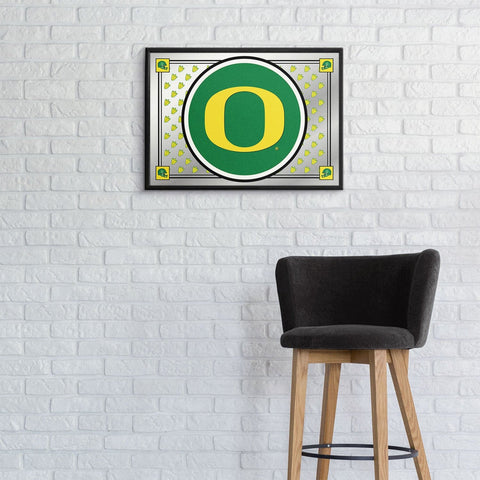 Oregon Ducks: Team Spirit - Framed Mirrored Wall Sign - The Fan-Brand