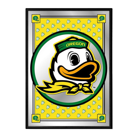 Oregon Ducks: Team Spirit, Mascot - Framed Mirrored Wall Sign - The Fan-Brand