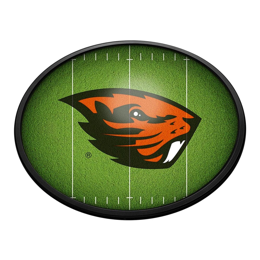 Oregon State Beavers: On the 50 - Oval Slimline Lighted Wall Sign - The Fan-Brand