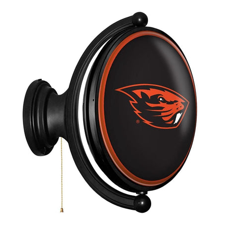 Oregon State Beavers: Original Oval Rotating Lighted Wall Sign - The Fan-Brand