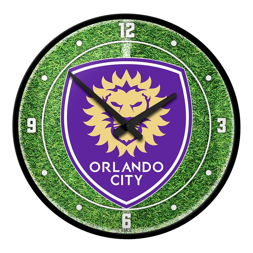 Orlando City: Pitch - Modern Disc Wall Clock - The Fan-Brand