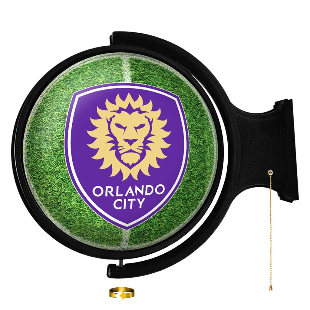 Orlando City: Pitch - Original Round Rotating Lighted Wall Sign - The Fan-Brand