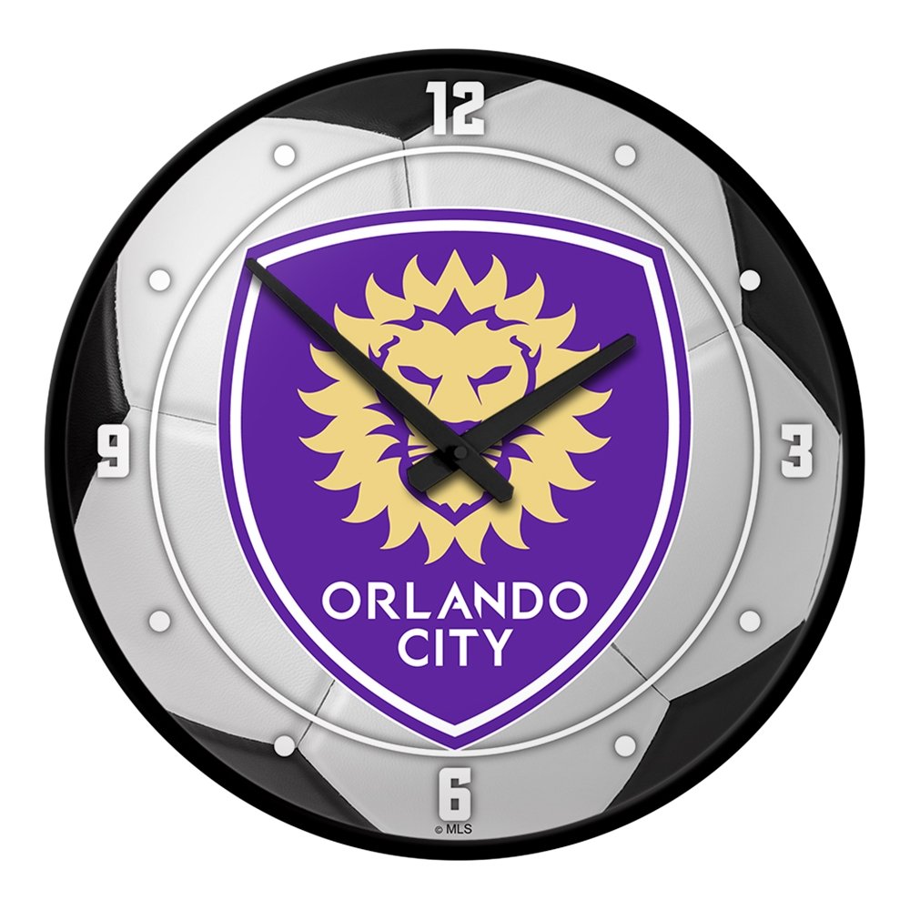 Orlando City: Soccer Ball - Modern Disc Wall Clock - The Fan-Brand